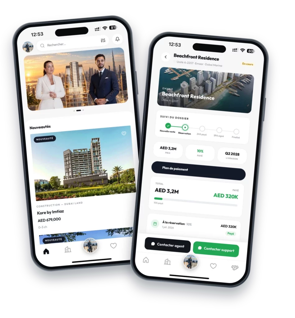 Application DRN Real Estate : découverte des projets et suivi de votre acquisition sur mobile